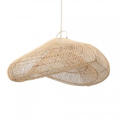 RATTAN LAMP OVAL WAVE NATURAL 65      - HANGING LAMPS